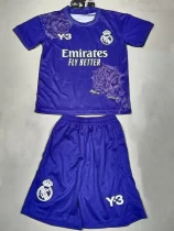 23-24 RMA Y-3 Purple Kids Soccer Jersey