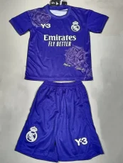 23-24 RMA Y-3 Purple Kids Soccer Jersey