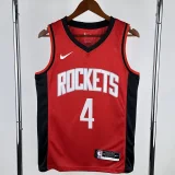 22-23 ROCKETS GREEN #4 Red Away Top Quality Hot Pressing NBA Jersey