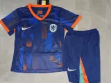 24-25 Netherlands Away Kids Soccer Jersey