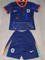 24-25 Netherlands Away Kids Soccer Jersey