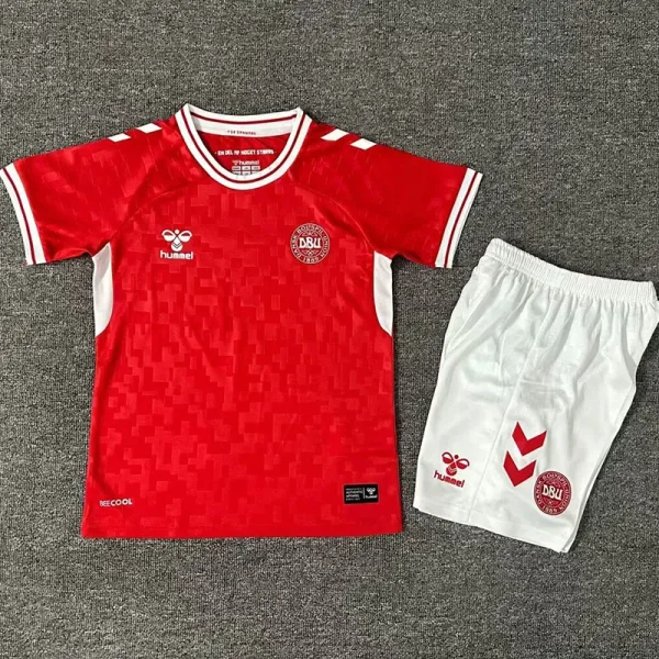 24-25 Denmark Home Kids Soccer Jersey