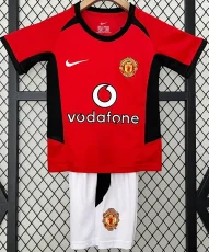 2002-2004 Man Utd Home Kids Retro Soccer Jersey