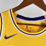 22-23 LAKERS O'NEAL #34 Yellow Top Quality Hot Pressing NBA Jersey(圆领)