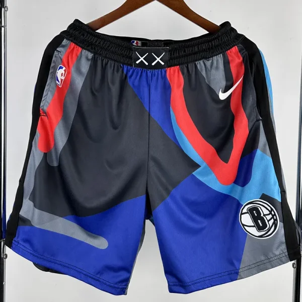 23-24 NETS Black City Edition Top Quality NBA Pants (涂鸦)