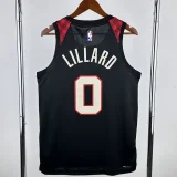 23-24 Trail Blazers LILLARD #0 Black City Edition Top Quality Hot Pressing NBA Jersey
