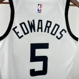 22-23 TIMBERWOLVES EDWARDS #5 White City Edition Top Quality Hot Pressing NBA Jersey