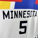 22-23 TIMBERWOLVES EDWARDS #5 White City Edition Top Quality Hot Pressing NBA Jersey