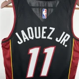 22-23 HEAT JAQUEZ JR. #11 Black Top Quality Hot Pressing NBA Jersey (V领）