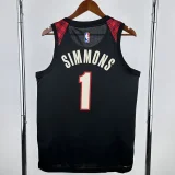 23-24 Trail Blazers SIMMONS #1 Black City Edition Top Quality Hot Pressing NBA Jersey