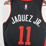 23-24 HEAT JAQUEZ JR. #11 Black City Edition Top Quality Hot Pressing NBA Jersey (V领）