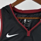 22-23 HEAT JAQUEZ JR. #11 Black Top Quality Hot Pressing NBA Jersey (V领）