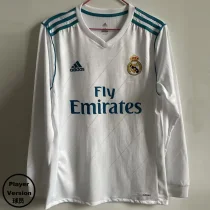 2017-2018 RMA Home Long Sleeve Retro Player Version Soccer Jersey (长袖)球员版