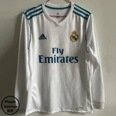 2017-2018 RMA Home Long Sleeve Retro Player Version Soccer Jersey (长袖)球员版