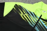 2024 JOM Black Green Half Pull Tracksuit #810(半拉链)
