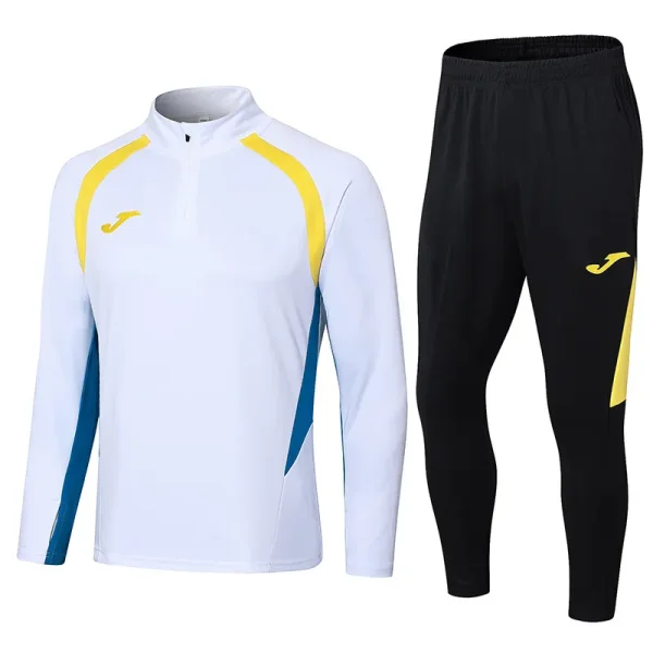 2024 JOM White Half Pull Tracksuit (半拉链)