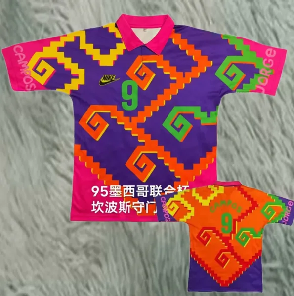 1995会杯客 Mexico Purple Campos #9 GoalKeeper Retro Soccer Jersey
