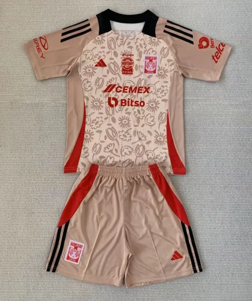 24-25 Tigres UANL Light Yellow Special Edition Kids Soccer Jersey