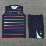 24-25 France Black Tank top and shorts suit