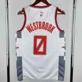 2019-20 ROCKETS WESTBROOK #0 White City Edition Top Quality Hot Pressing NBA Jersey
