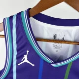 2019-20 HORNETS BALL #1 Royal blue Retro Top Quality Hot Pressing NBA Jersey