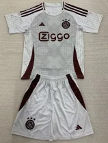 24-25 Ajax Grey   Kids Soccer Jersey