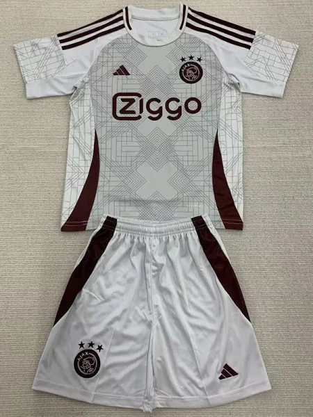 24-25 Ajax Grey   Kids Soccer Jersey