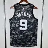 SA Spurs PARKER #9 Camouflage color Top Quality Hot Pressing NBA Jersey