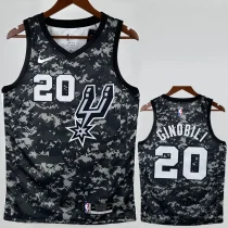 SA Spurs GINOBILI #20 Camouflage color Top Quality Hot Pressing NBA Jersey