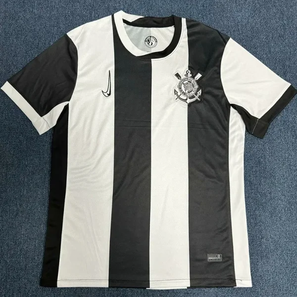 24-25 Corinthians White Black Fans Soccer Jersey
