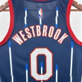 22-23 Rockets WESTBROOK #0 Royal blue City Edition Top Quality Hot Pressing NBA Jersey