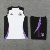24-25 Germany White Black Tank top and shorts suit