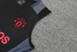 24-25 Man Utd Black Tank top and shorts suit
