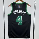 22-23 Celtics HOLIDAY #4 Black Top Quality Hot Pressing NBA Jersey (Trapeze Edition) 飞人版
