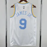 22-23 Lakers JAMES JR. #9 White Retro Top Quality Hot Pressing NBA Jersey