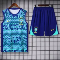 24-25 Brazil Fancy blue Tank top and shorts suit