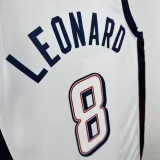 2024 Olympic Game USA LEONARD # 8 White Basketball Jersey