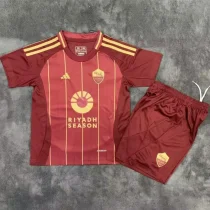24-25 Roma Home Kids Soccer Jersey
