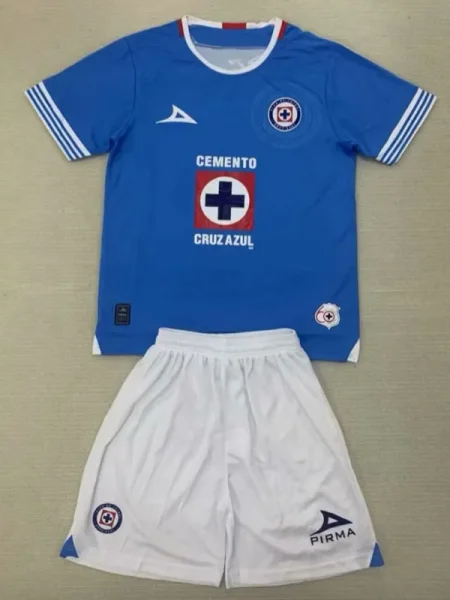 24-25 Cruz Azul Home Kids Soccer Jersey