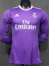 2016-2017 RMA Away Player Version 长袖球员 Long Sleeve Retro Soccer Jersey