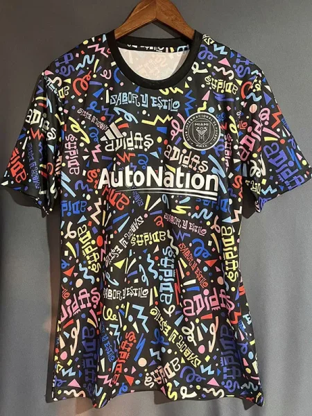 23-24 Inter Miami Blue Black Training Shirts (字母版)