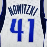 2010-2011 Dallas Mavericks NOWITZKI #41 White Retro Top Quality Hot Pressing NBA Jersey