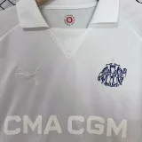 24-25 Marseille White 125th Anniversary Fans Soccer Jersey