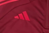 2024-25 Bayern Deep Red Kids Half Pull Tracksuit (童装)(半拉链)