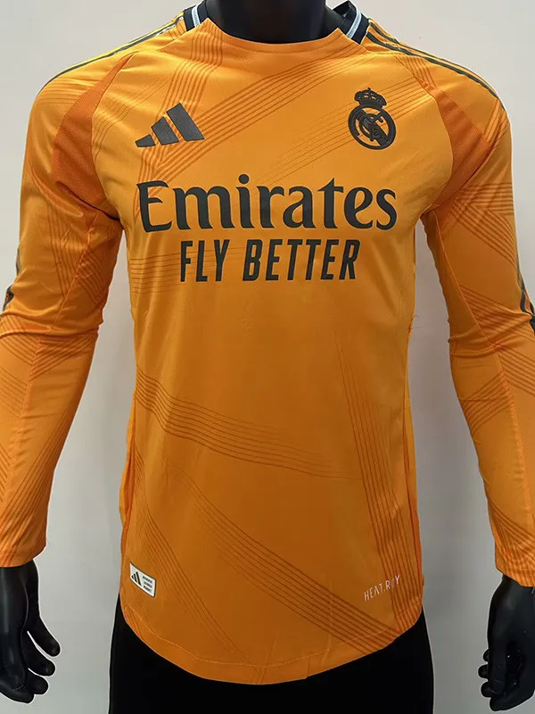 US$ 19.00 - 24-25 RMA Away Long Sleeve Player Version Soccer Jersey ...