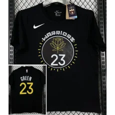 T223 WARRIORS GREEN #23 Black High Quality Casual T-Shirt