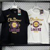 T214 Lakers Black High Quality Casual T-Shirt