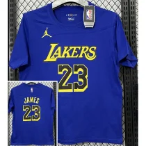 T183 Lakers Jordan JAMES #23 Blue High Quality Casual T-Shirt