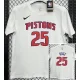 T180 Pistons ROSE #25 White High Quality Casual T-Shirt