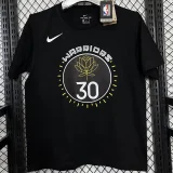 T177 Warriors CURRY #30 Black High Quality Casual T-Shirt